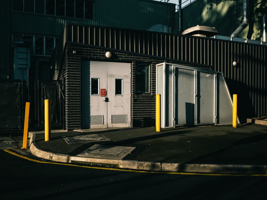 Wrought iron gate providing controlled access at a New Orleans business